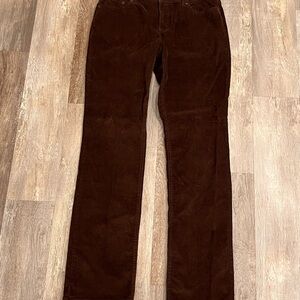 St Johns Bay Women’s Brown Corduroy Stretch Pants Size 8 Straight